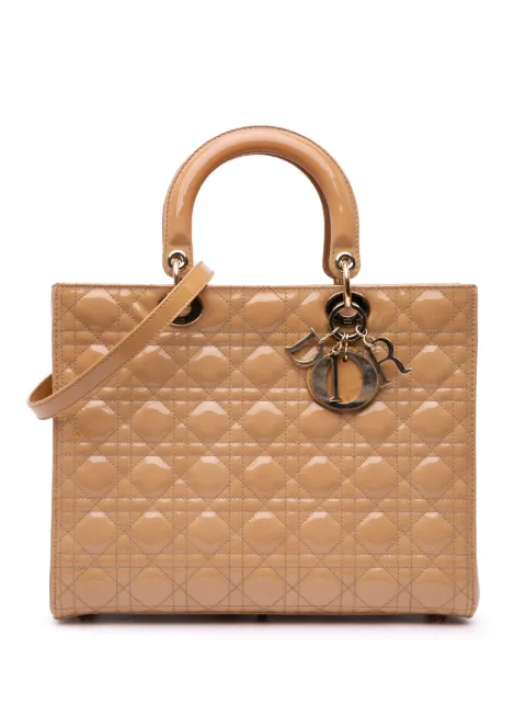 Christian Dior Pre-Owned 2011 Large Patent Cannage Lady Dior satchel