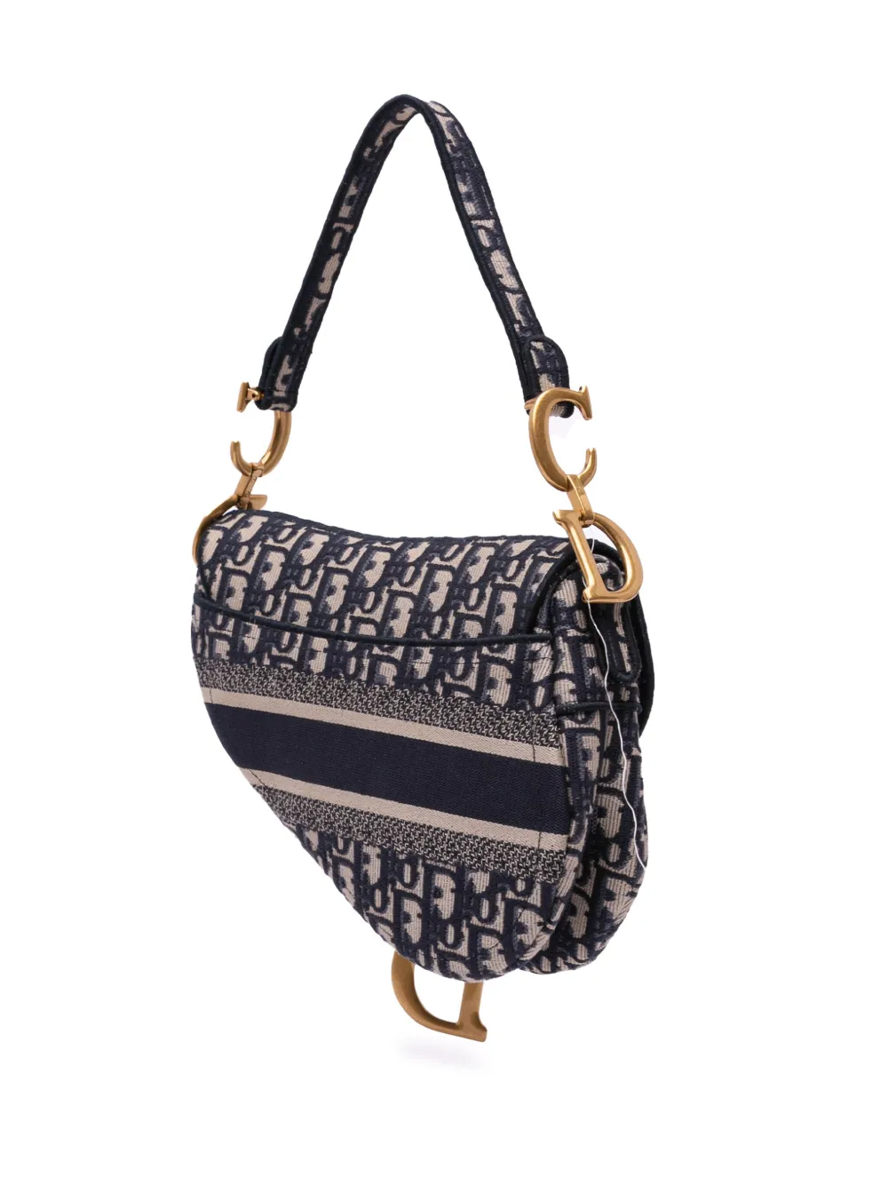 Christian Dior Pre-Owned 2020 Oblique Embroidered Canvas Saddle Bag shoulder bag | Pre-Owned | Image 2