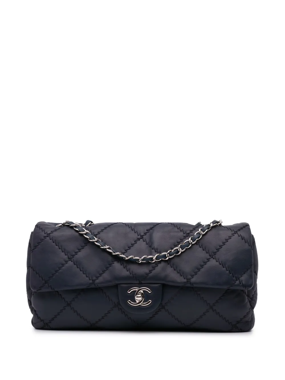 CHANEL Pre-Owned 2010-2011 Large Quilted Lambskin Ultimate Stitch Flap shoulder bag | Blue | Image 1
