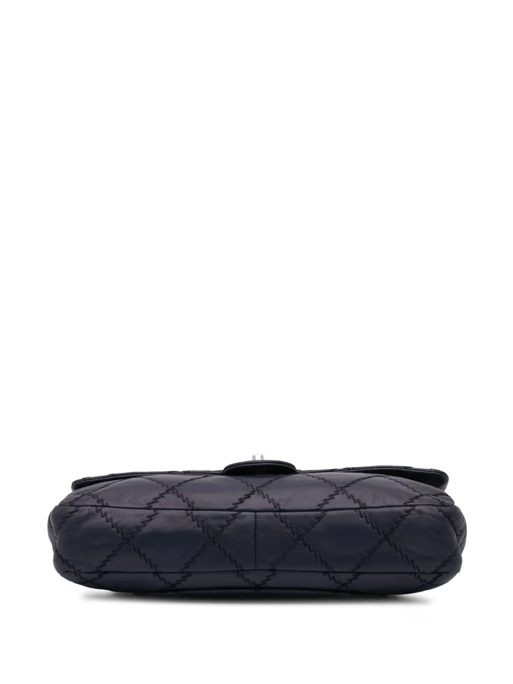 Pre-owned Chanel 2010-2011 Large Quilted Lambskin Ultimate Stitch Flap Shoulder Bag In Blue