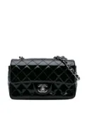 CHANEL Pre-Owned 2014 Mini Rectangular Classic Patent Single Flap crossbody bag - Black
