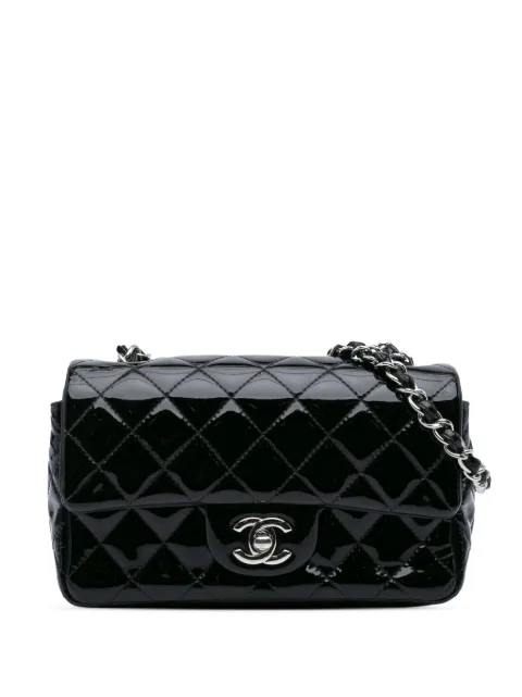 CHANEL Pre-Owned 2014 Mini Rectangular Classic Patent Single Flap crossbody bag