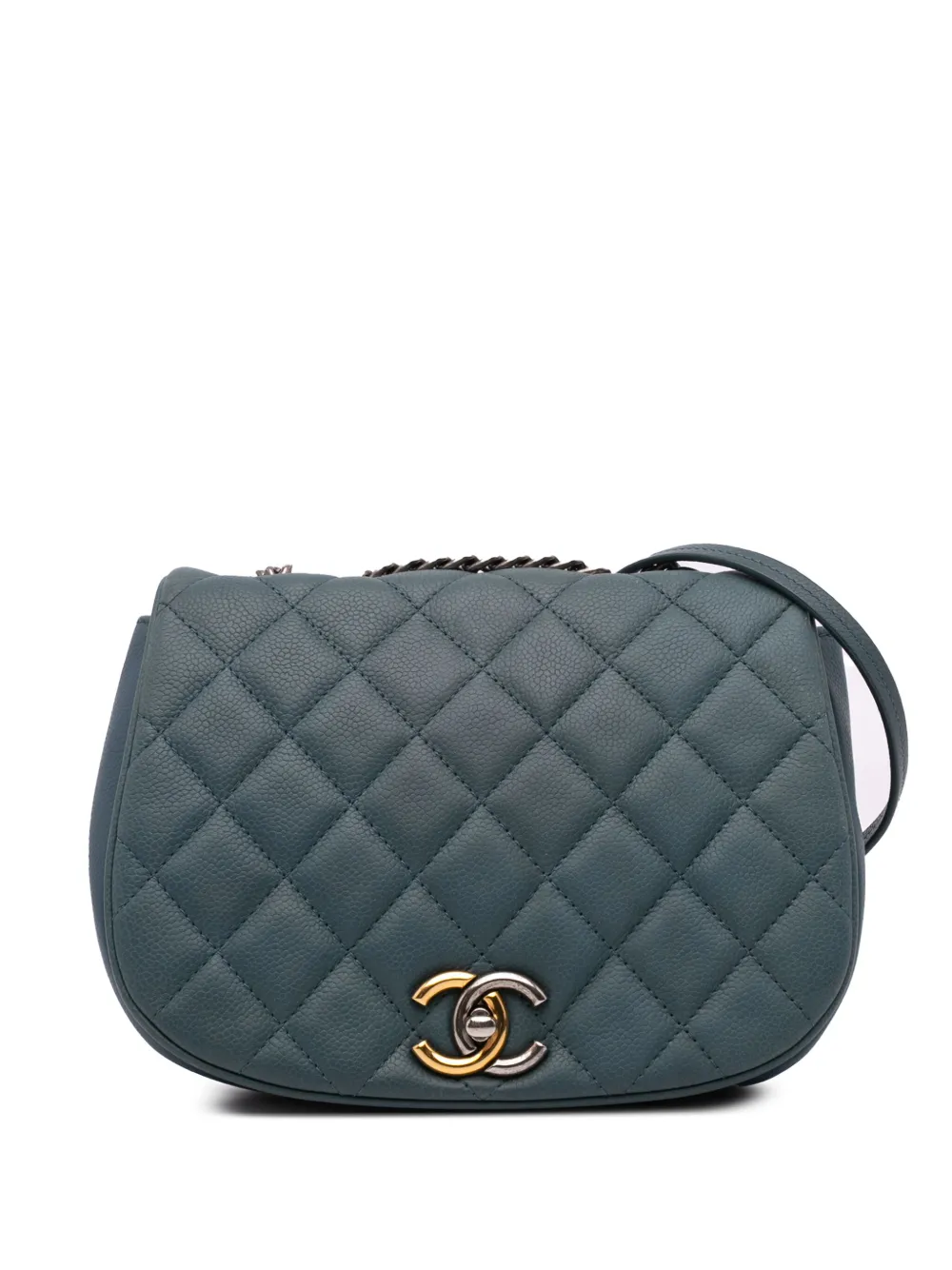 CHANEL Pre-Owned 2016-2017 スモール マトラッセ キャビア カジュアル ポケット フラップ ショルダーバッグ - CHANEL Pre-Owned 2016-2017 スモール マトラッセ キャビア カジュアル ポケット フラップ ショルダーバッグ -