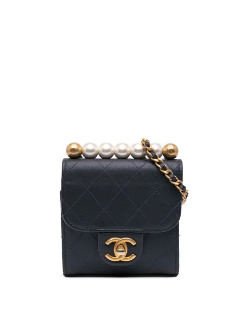 CHANEL Pre-Owned 2019 Mini Goatskin Chic Pearls Clutch On Chain crossbody bag