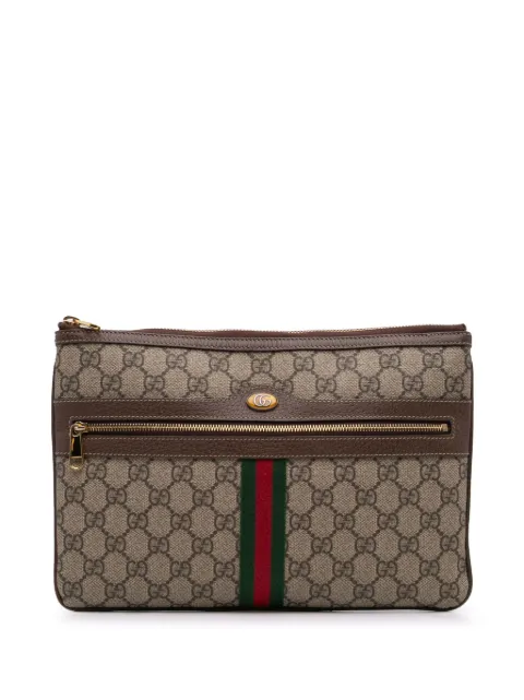 Gucci Pre-Owned 2000-2015 Large GG Supreme Ophidia Web clutch bag