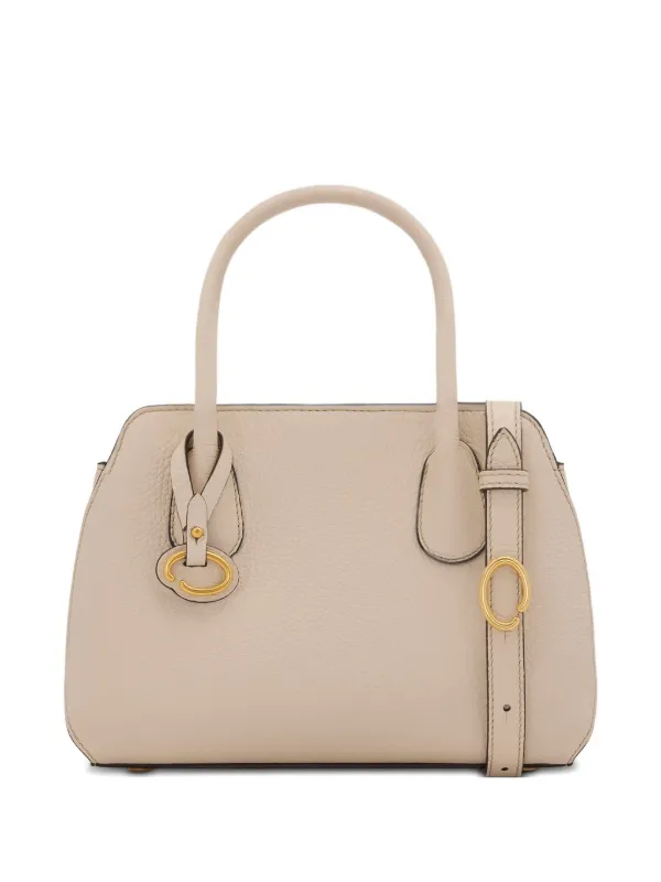 Oscar de la Renta Mini Ivy Structured Tote Bag in Neutrals