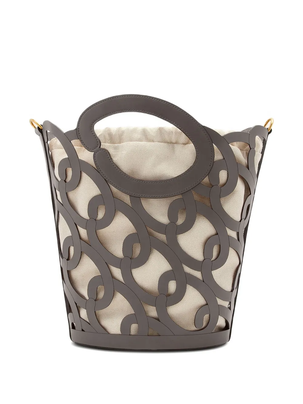 Oscar de la Renta Leren shopper - Grijs