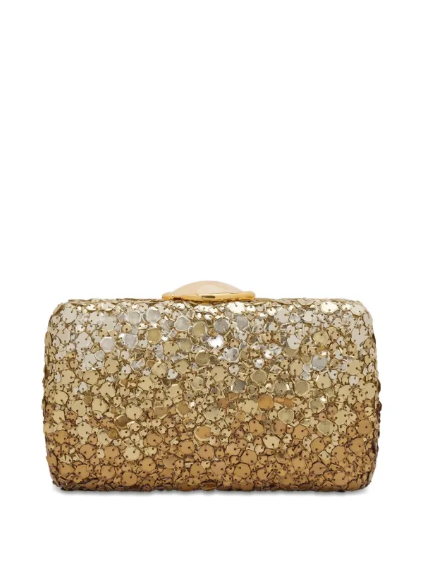 Oscar De La Renta O Minaudire Clutch Bag | Gold | FARFETCH