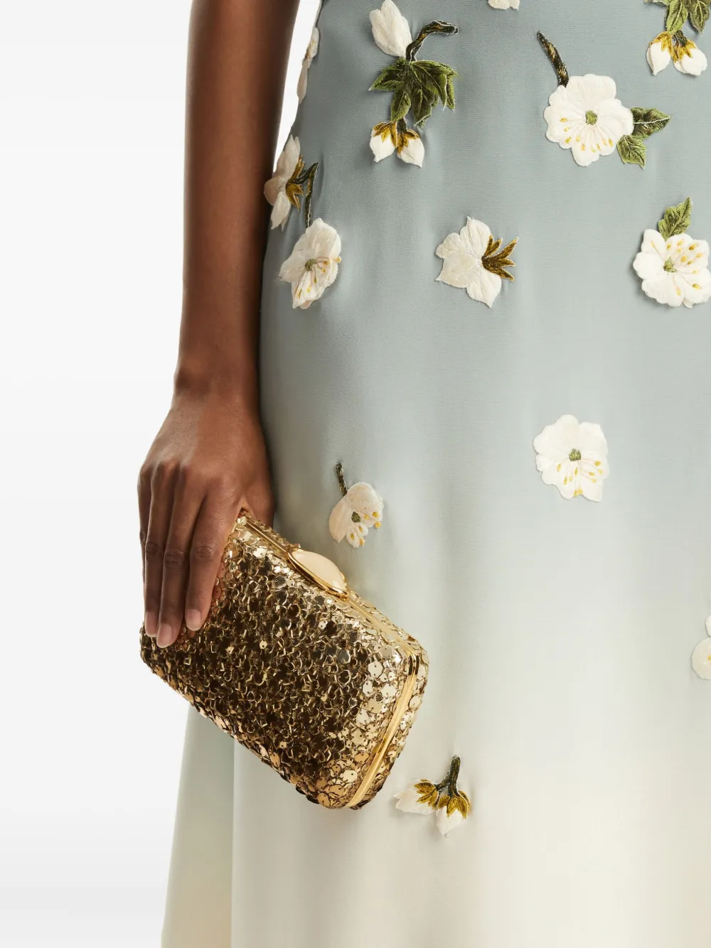 Oscar de la Renta O Minaudière clutch Goud