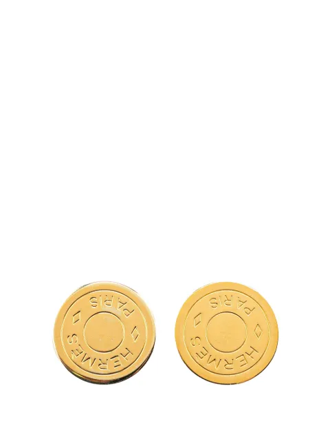 Hermès Pre-Owned 20th Century Gold Plated Bijouterie Fantaisie Clou De Selle Clip On Earrings costume earrings