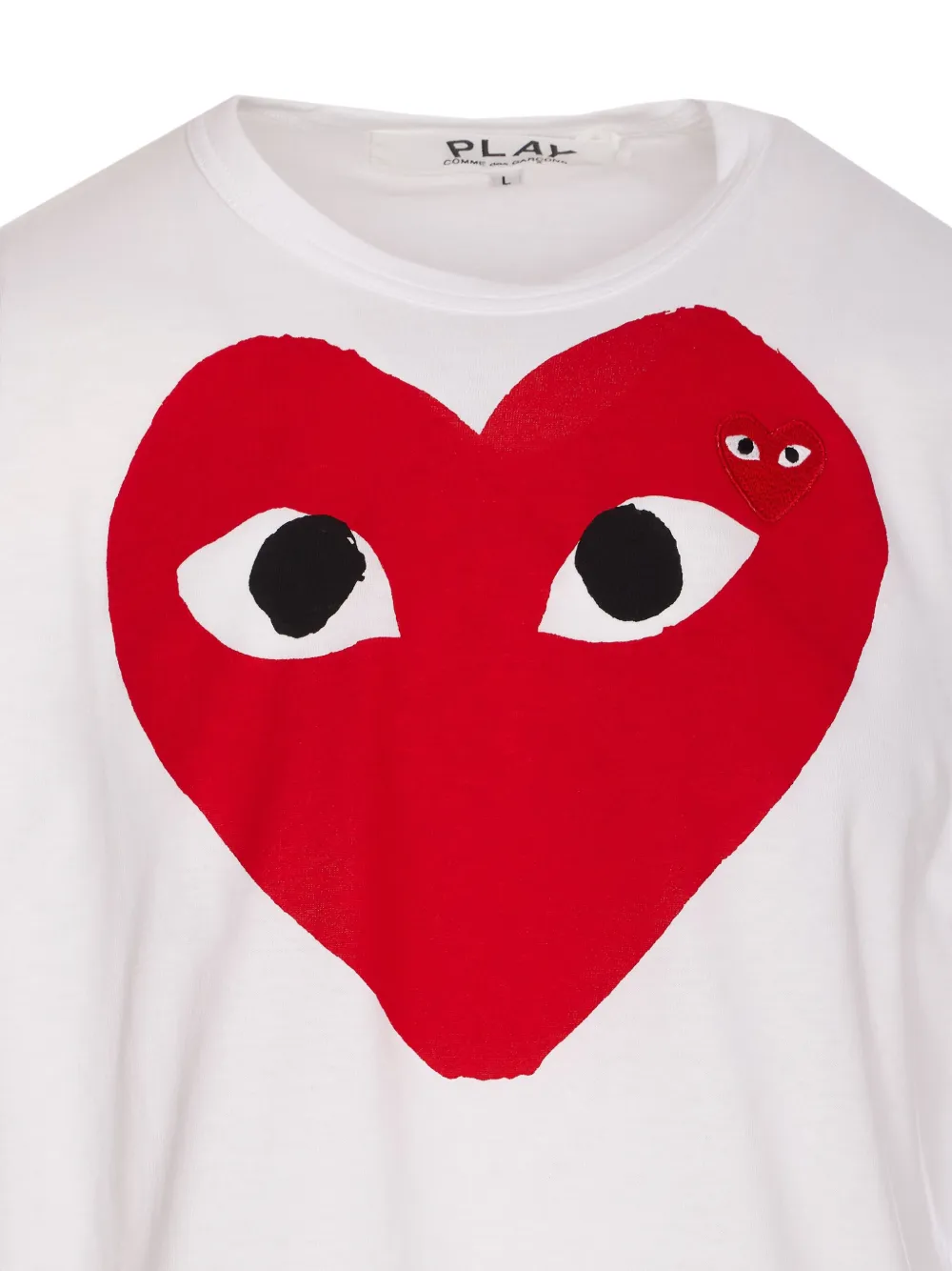 Comme Des Garçons Play Katoenen T-shirt Wit