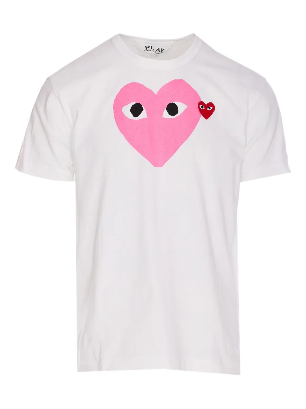 Comme Des Garçons Play Katoenen T-shirt met hartprint Wit