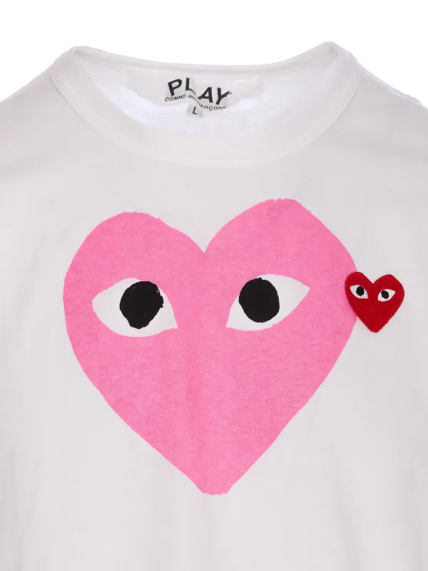Comme Des Garçons Play ハートプリント Tシャツ | ホワイト