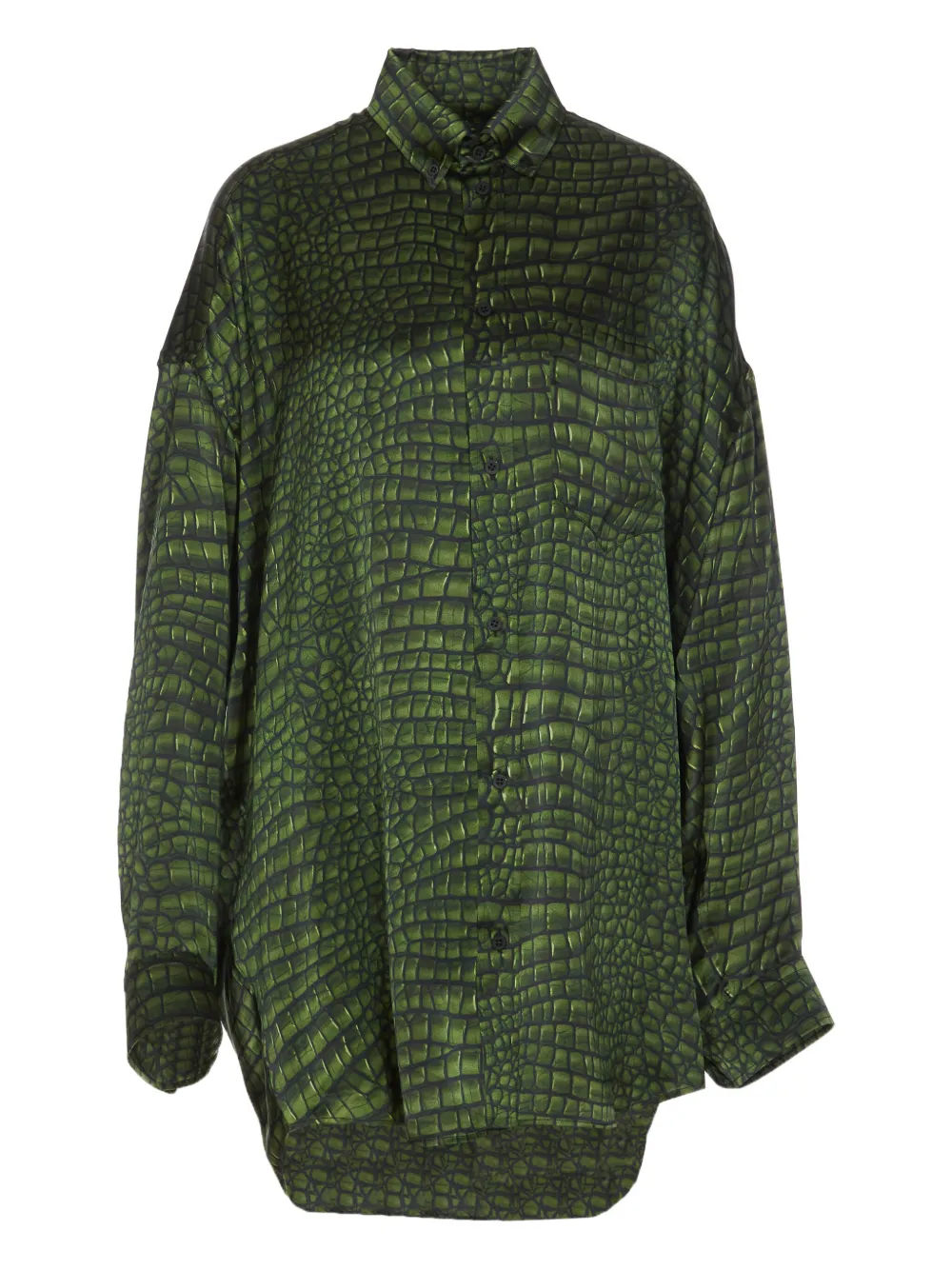 Balenciaga Cocoon zijden blouse Groen