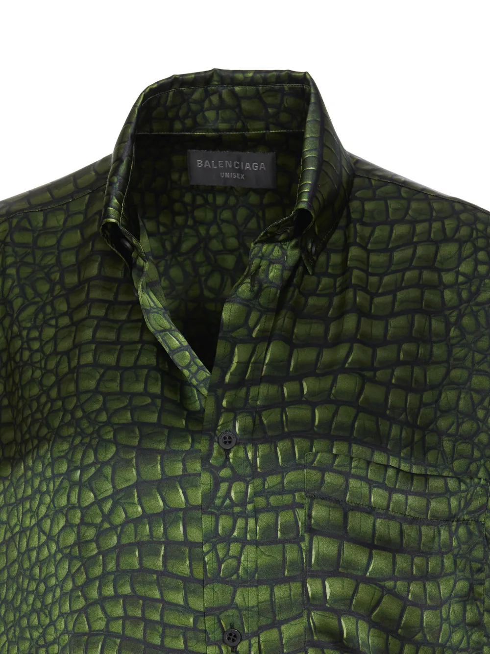Balenciaga Cocoon zijden blouse Groen