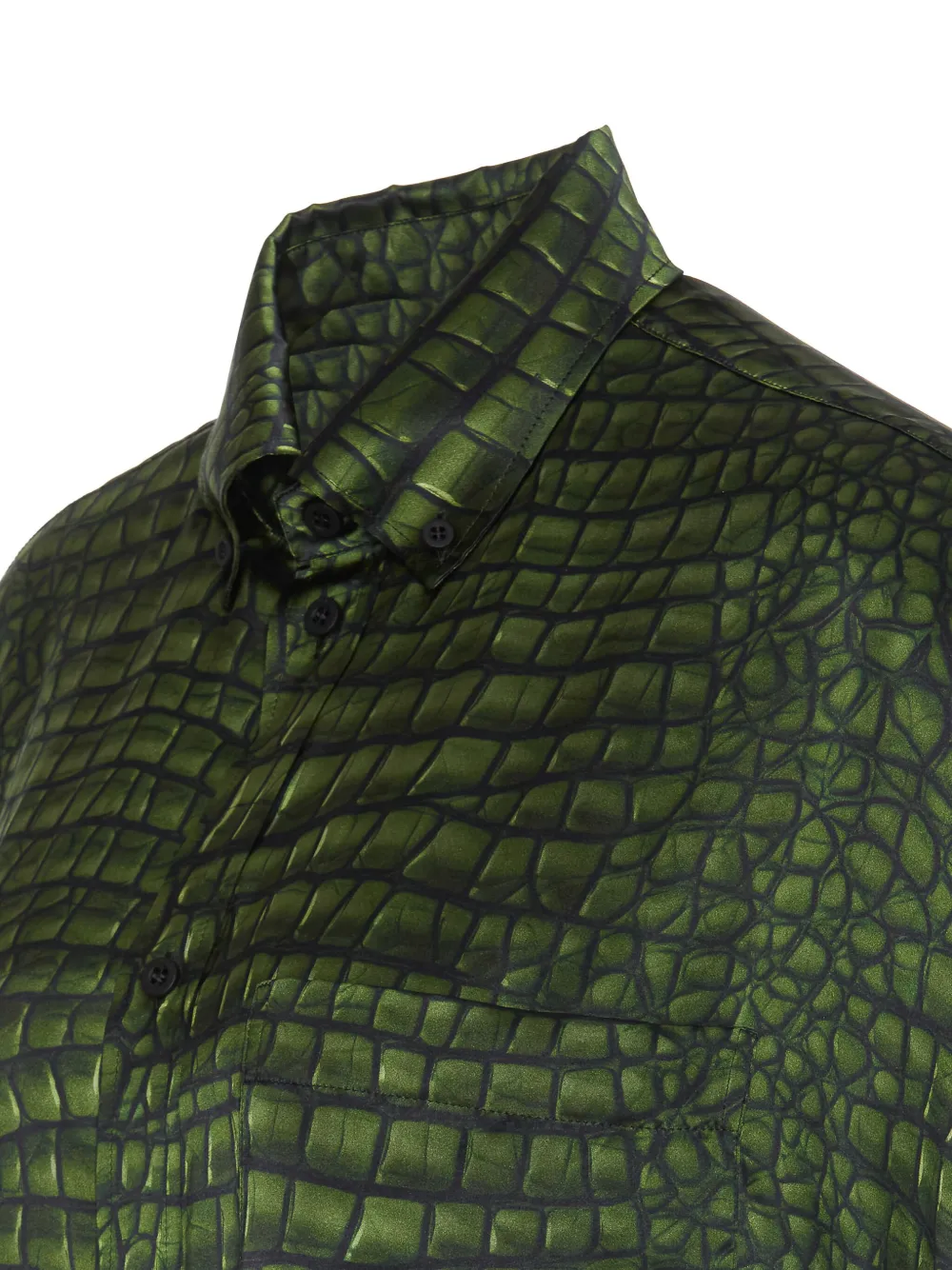 Balenciaga Cocoon zijden blouse Groen