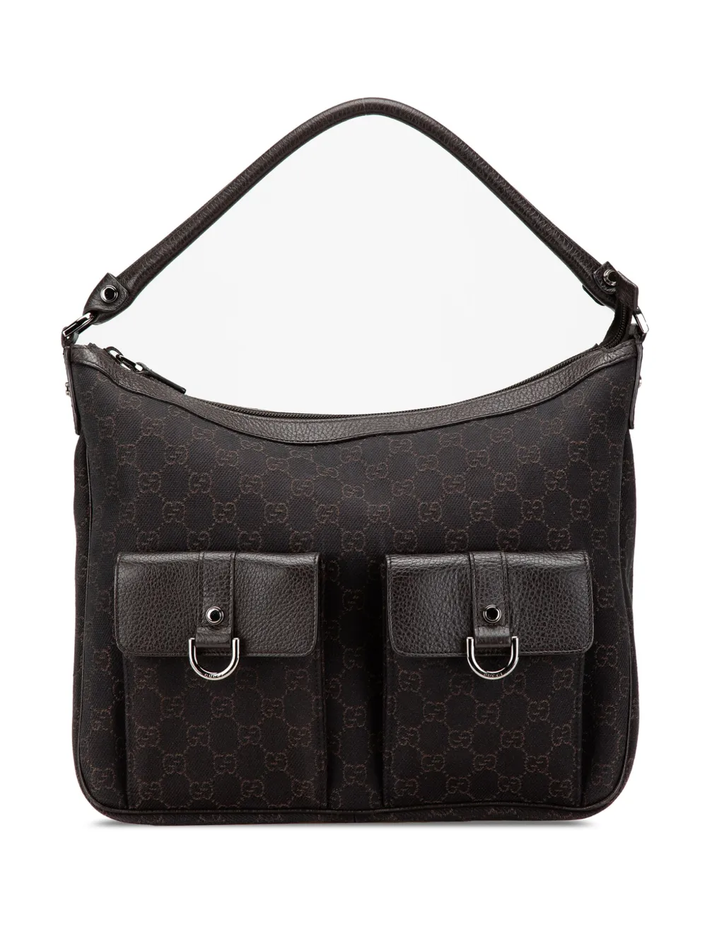 Gucci Pre-Owned 2000-2015 GGキャンバス アビーD リング ハンドバッグ - ブラウン Gucci Pre-Owned 2000-2015 GGキャンバス アビーD リング ハンドバッグ - ブラウン