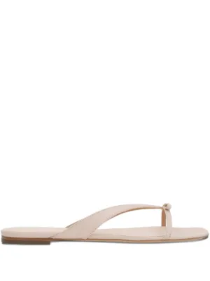 Ferragamo ノットディテール レザーサンダル | ホワイト | FARFETCH JP