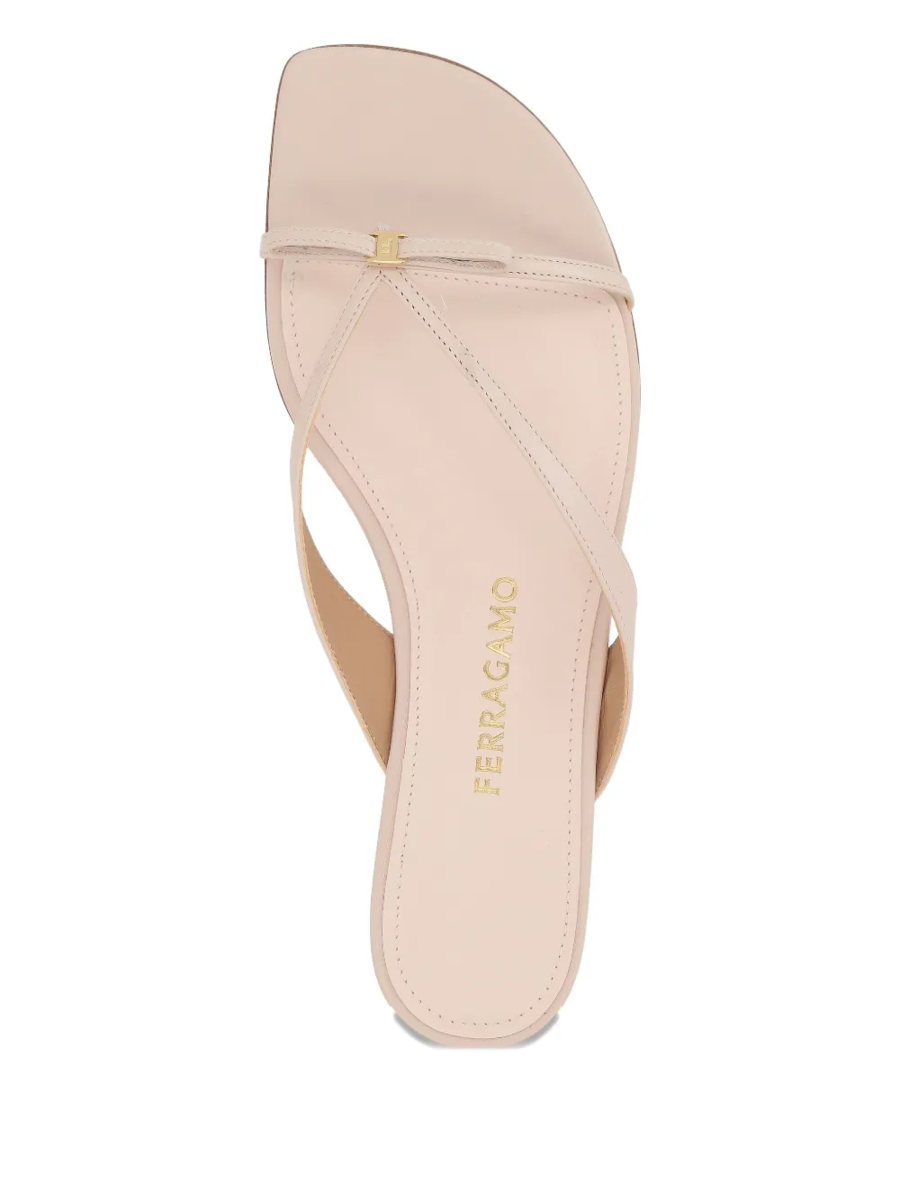 Ferragamo Women's Mini Bow Leather Flip-flops Sandal In Pink