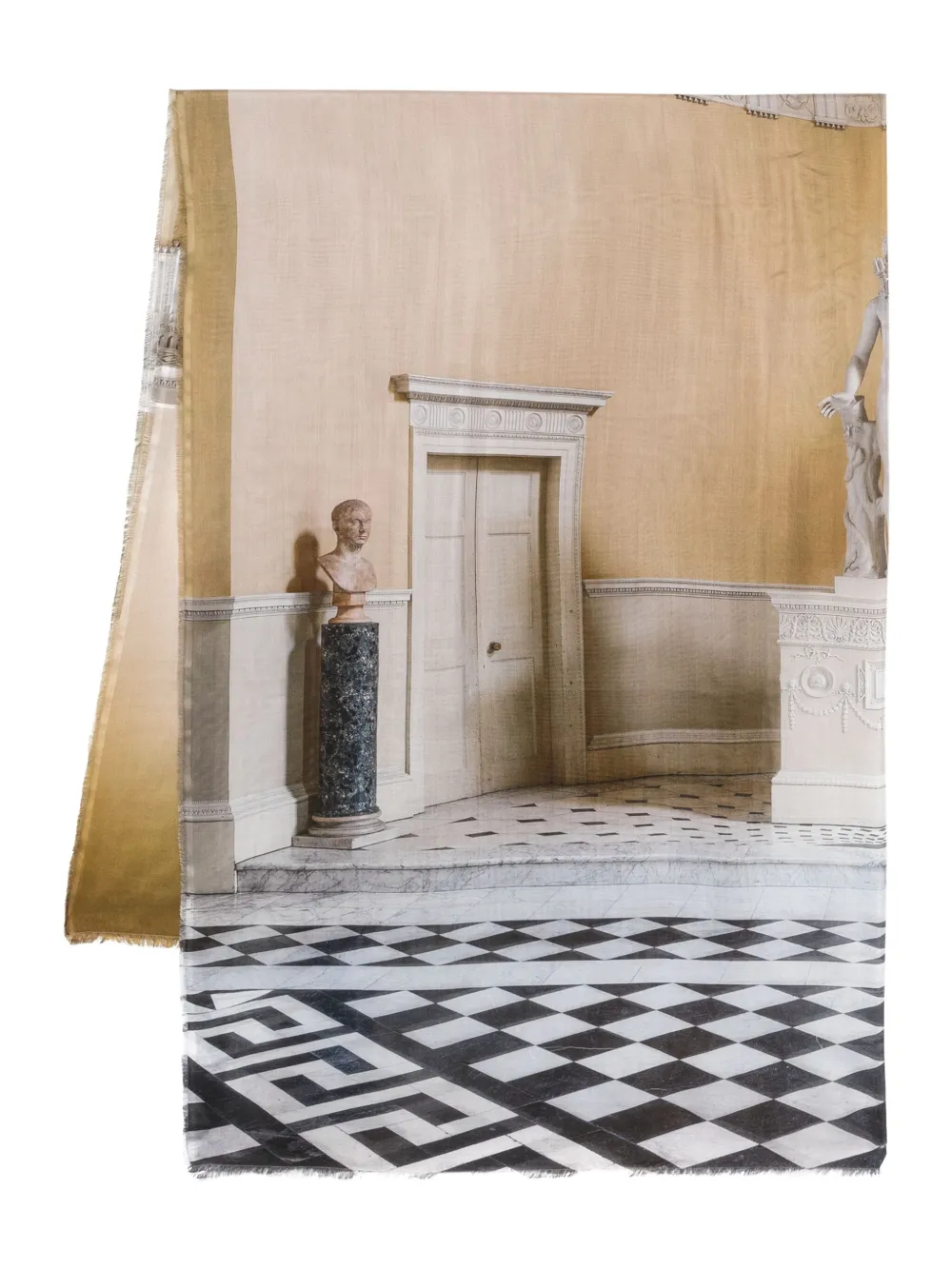 Faliero Sarti Sjaal met Syon House-print Beige
