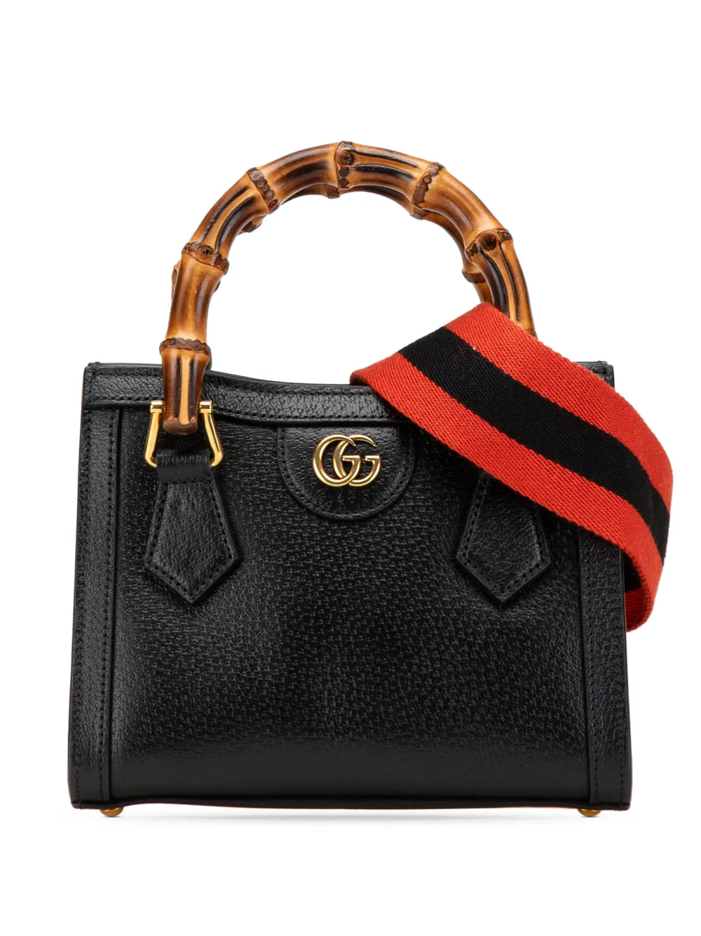 Gucci Pre-Owned Borsa a tracolla Diana piccola in pelle di vitello e bambù 2016-2024 | nero | Image 1