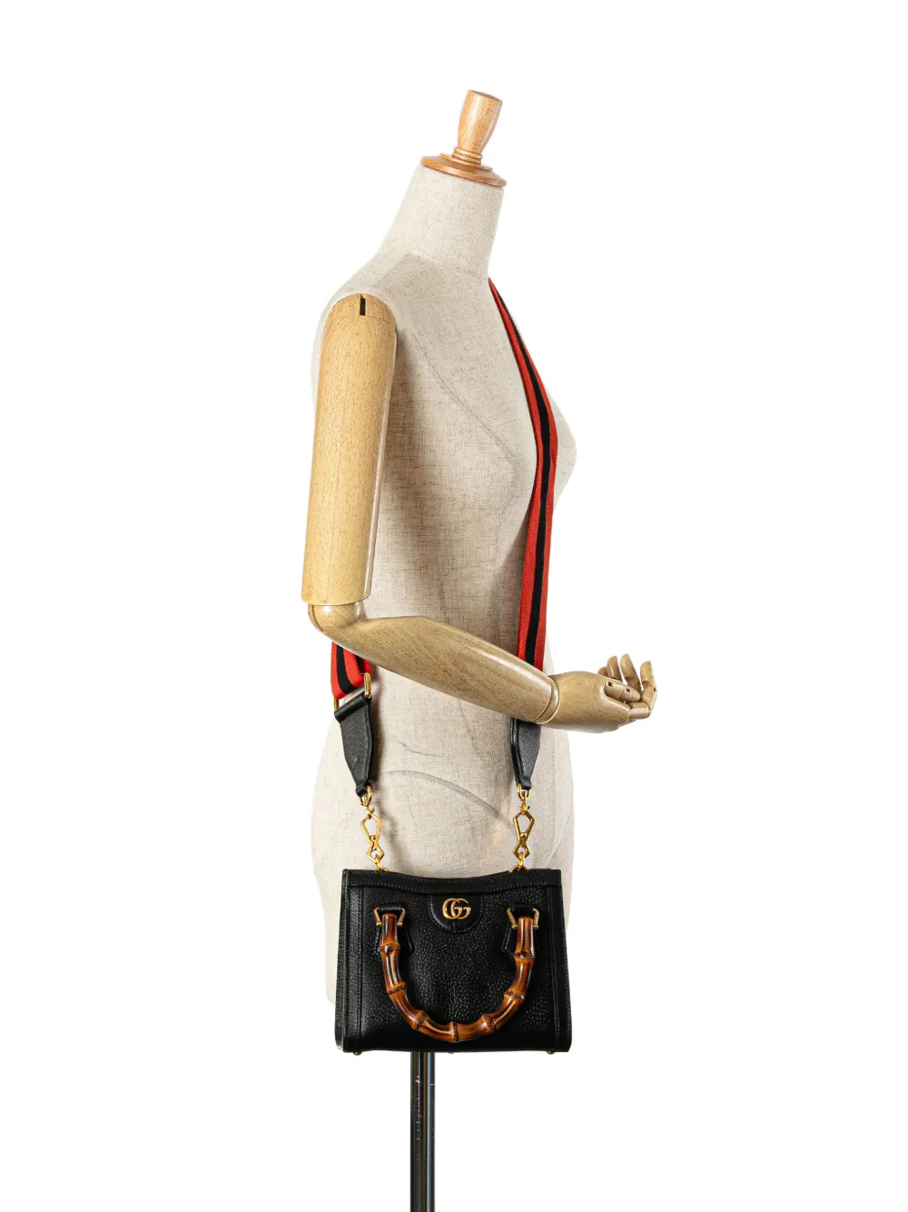 Gucci Pre-Owned Borsa a tracolla Diana piccola in pelle di vitello e bambù 2016-2024 | Image 7