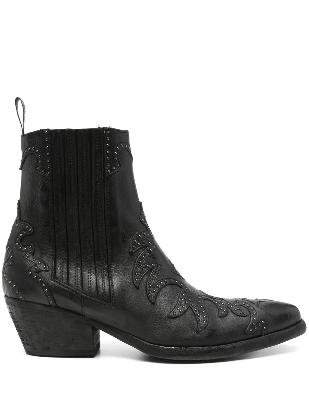 Sartore 50mm leather ankle boots Black