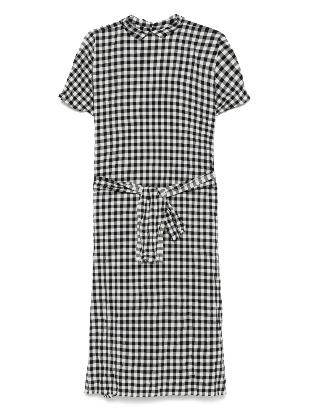 Daniela Gregis robe mi-longue à carreaux vichy | noir | Image 1