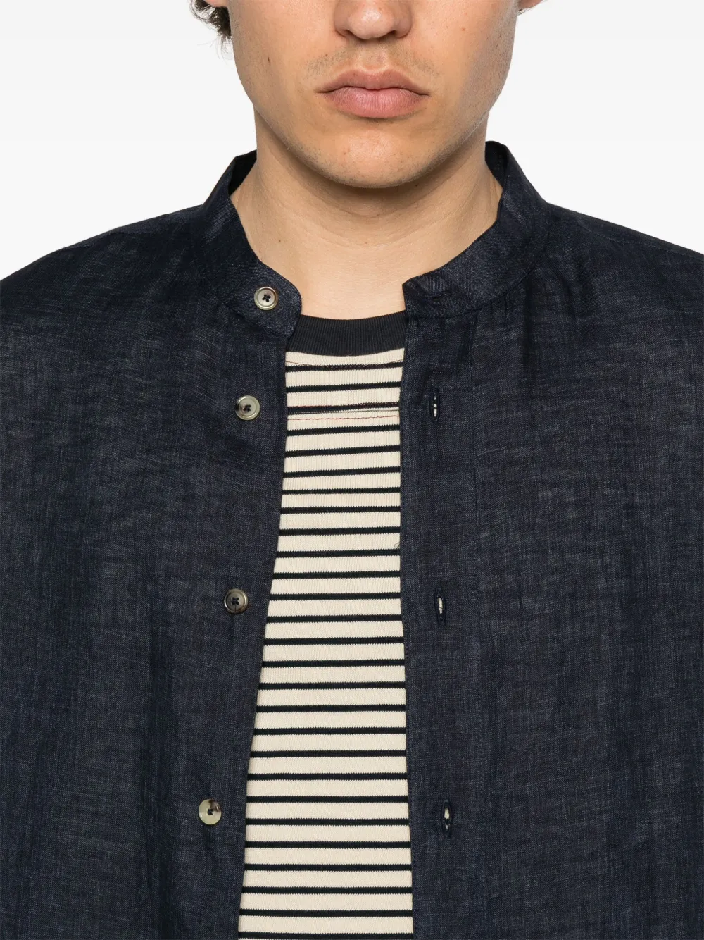 Paul Smith Linnen overhemd Blauw