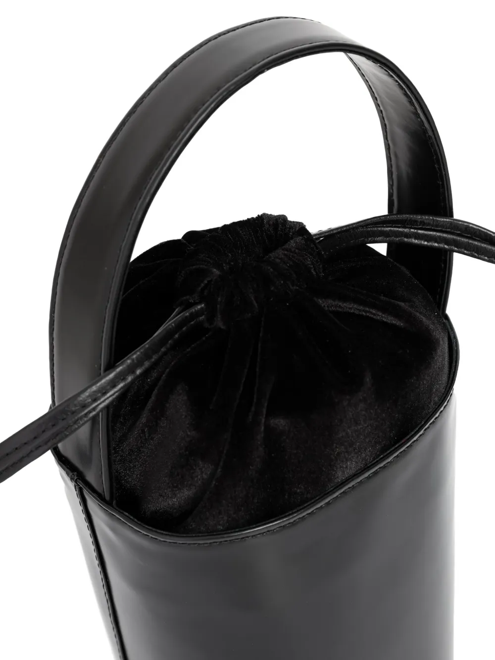 Sarah Chofakian Leren bucket-tas Zwart