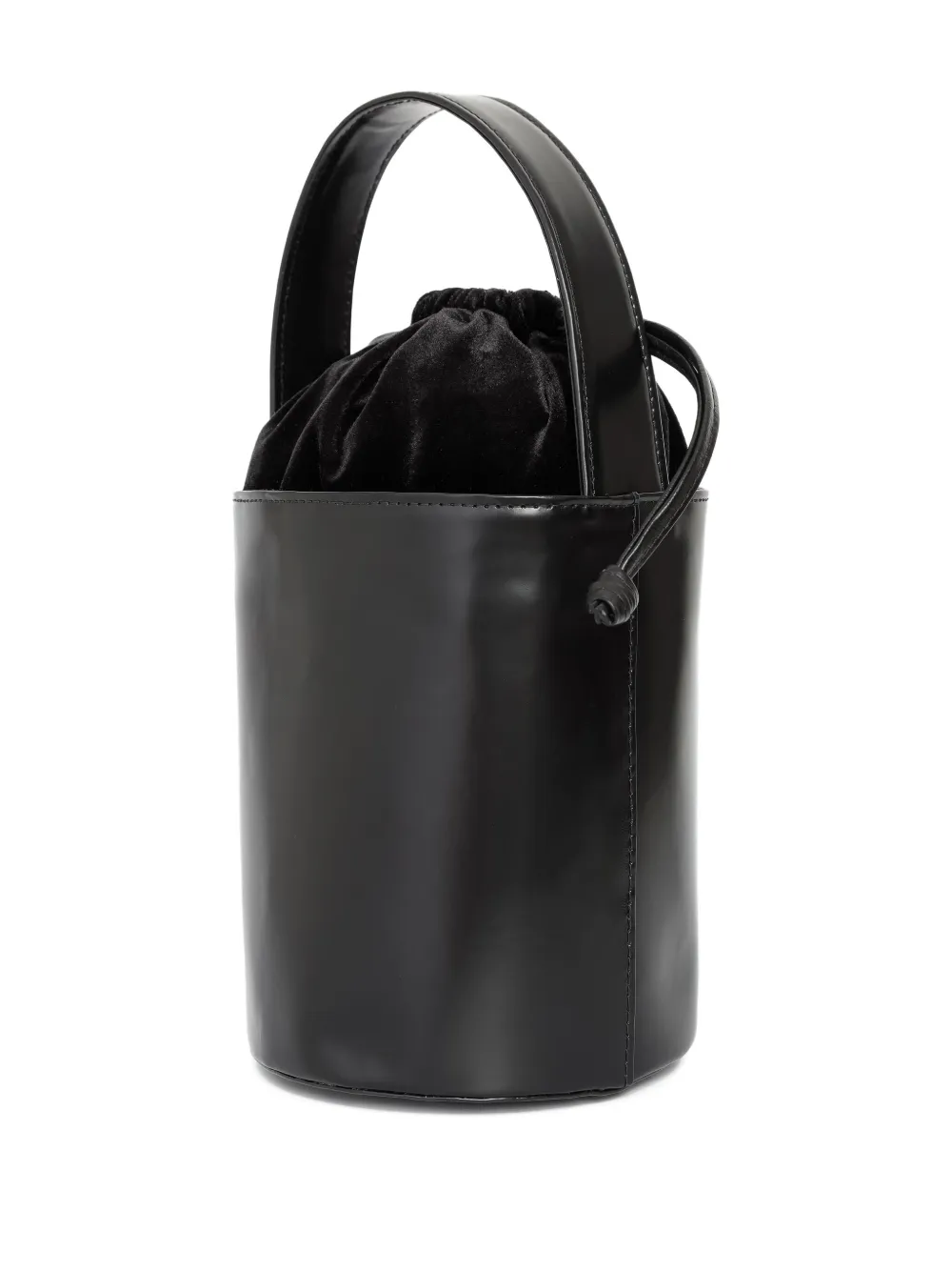 Sarah Chofakian Leren bucket-tas Zwart