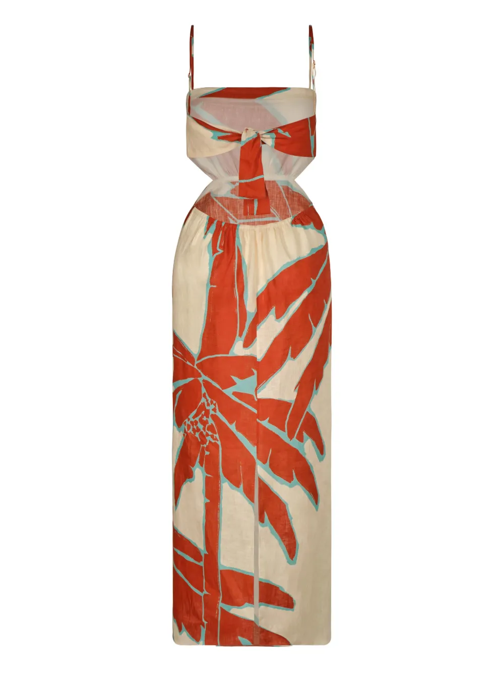 Johanna Ortiz Palms linen maxi dress - Beige