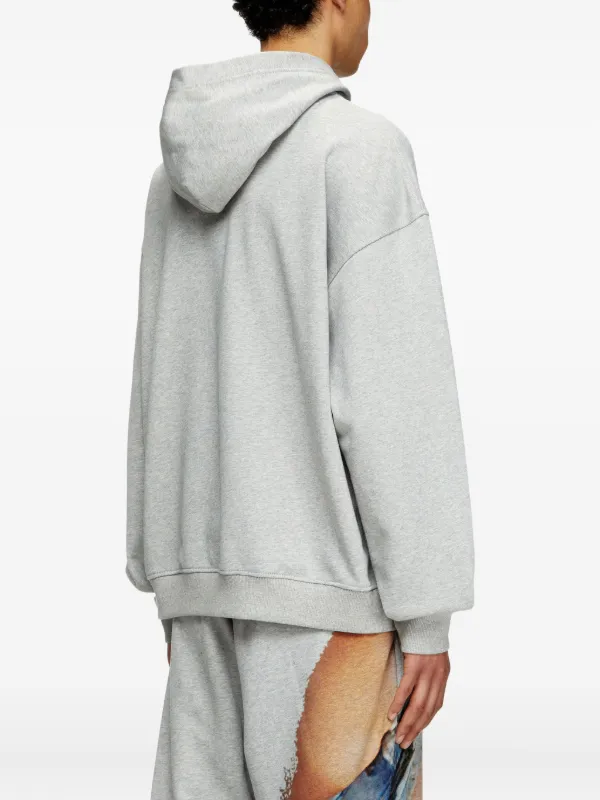 DIESEL グレー フーディ Diesel x Tom Of Finland Foundation Kiss-print Hoodie | Grey | FARFETCH