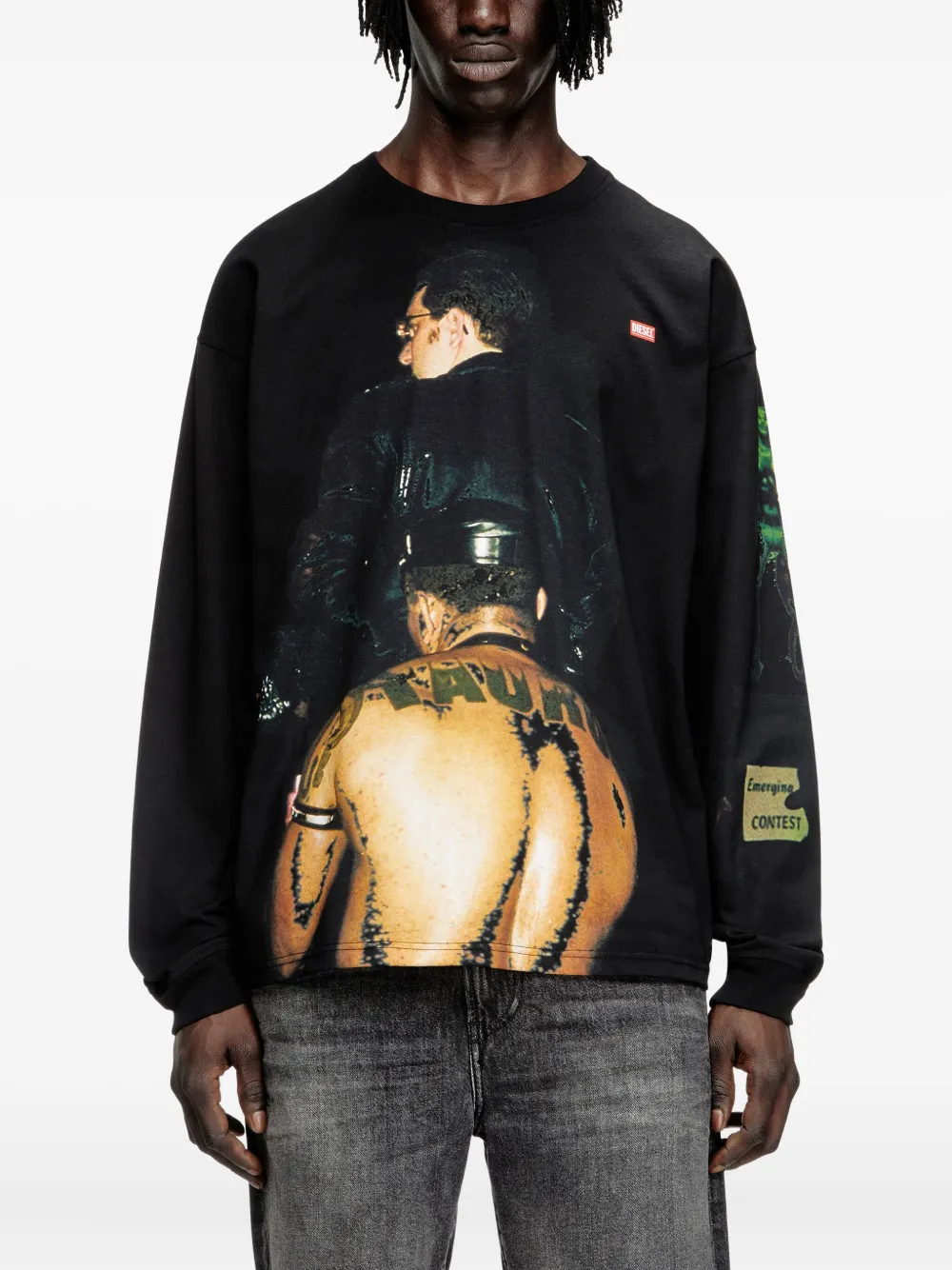 Diesel x Tom of Finland Foundation Pr-T-Boxt-Tom T-shirt Zwart