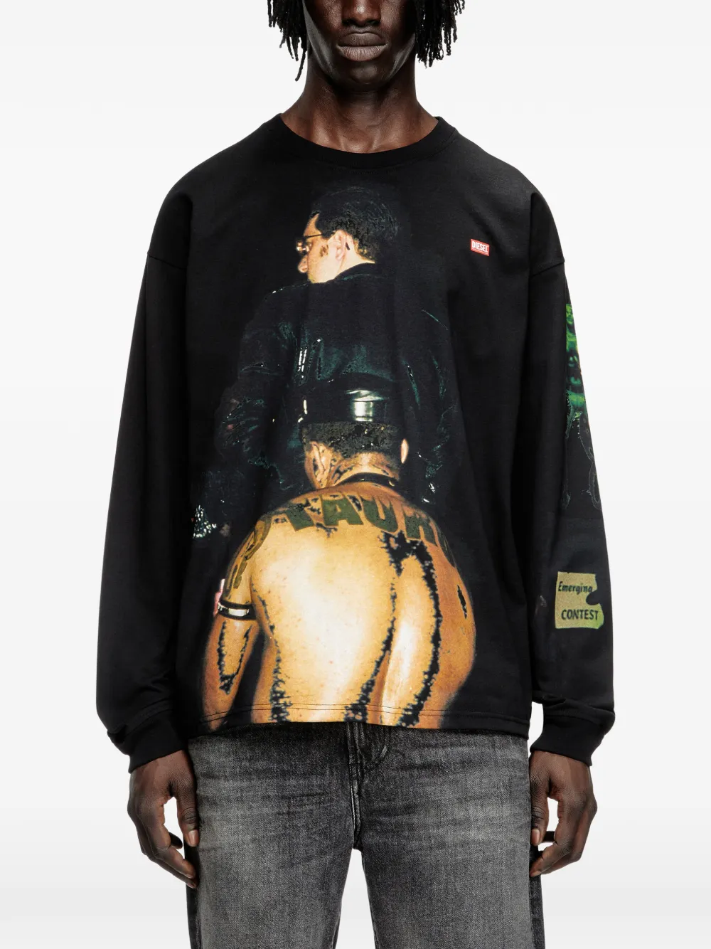 Diesel x Tom of Finland Foundation Pr-T-Boxt-Tom T-shirt Zwart