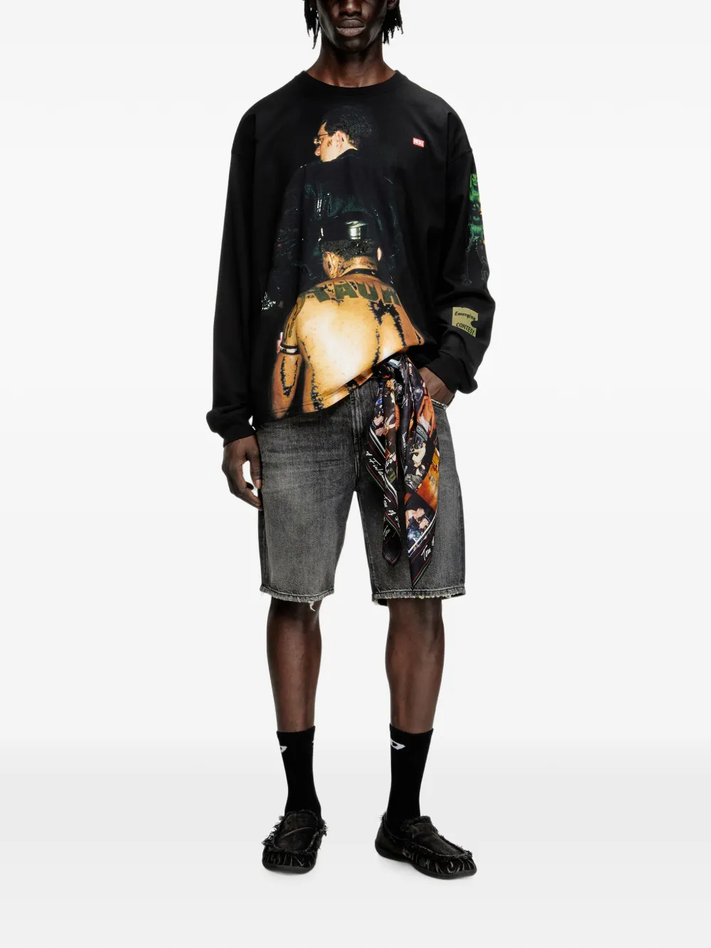 Diesel x Tom of Finland Foundation Pr-T-Boxt-Tom T-shirt Zwart