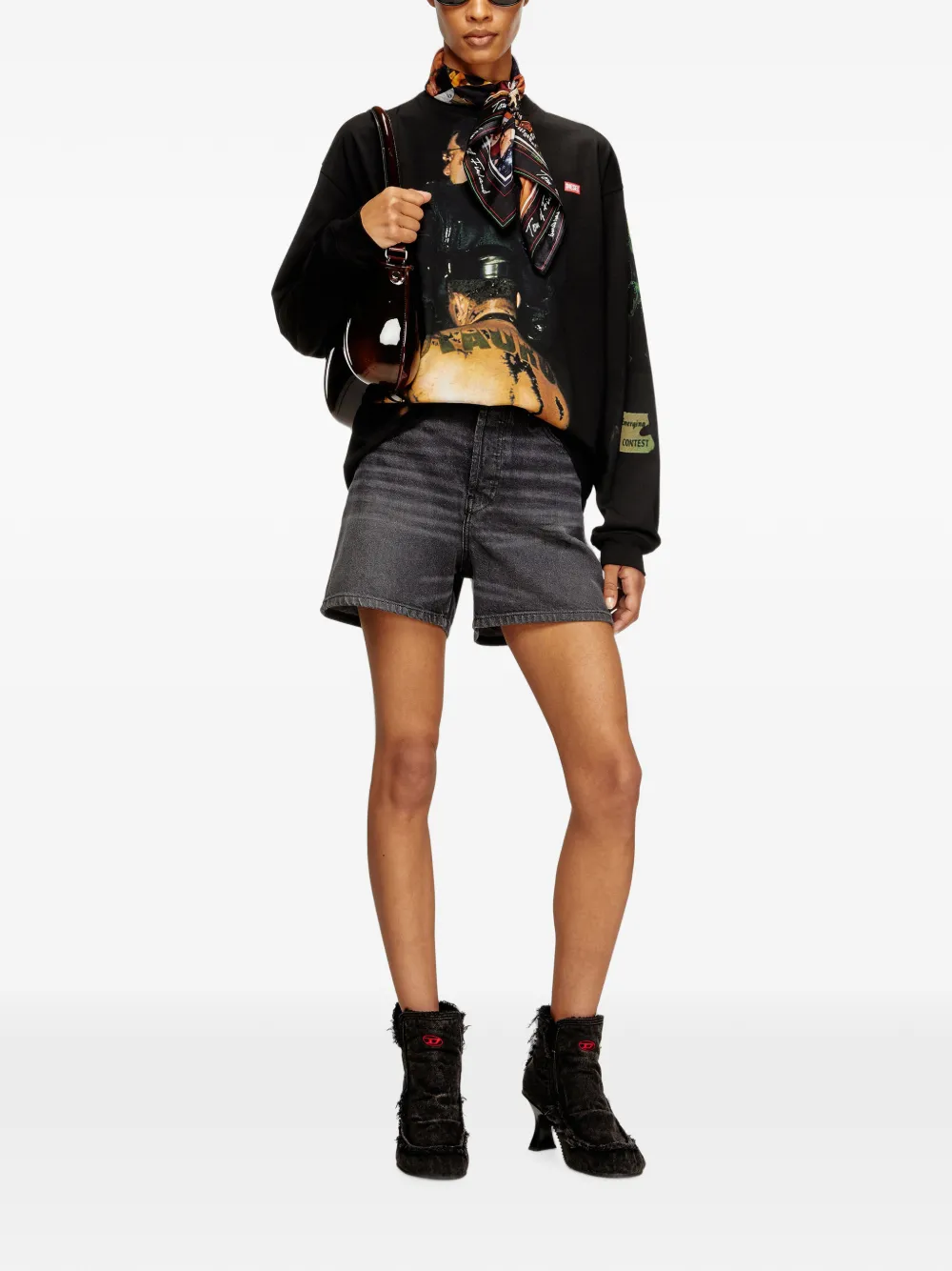 Diesel x Tom of Finland Foundation Pr-T-Boxt-Tom T-shirt Zwart