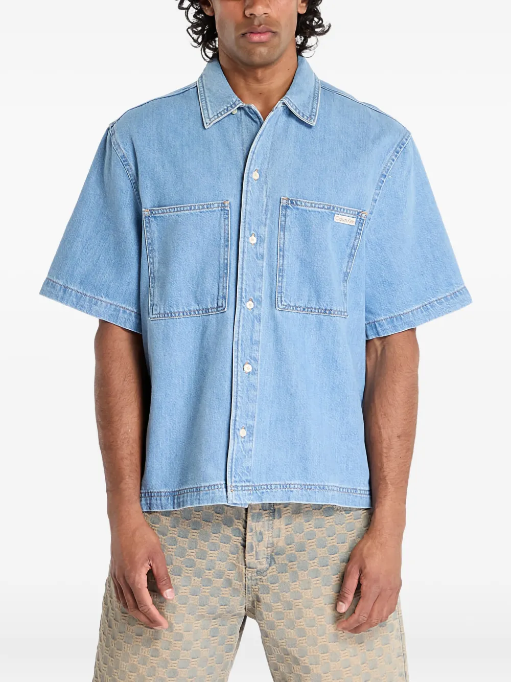 Calvin Klein Jeans Bowler shirt – Blue Calvin Klein Jeans Bowler shirt – Blue