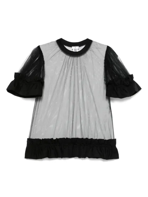 Noir Kei Ninomiya ruffle-detail sheer blouse 