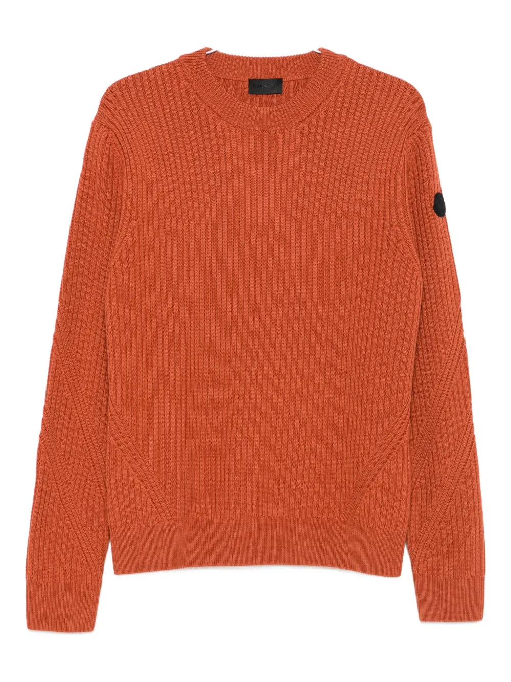 Moncler ribbed crew-neck sweater - オレンジ Moncler ribbed crew-neck sweater - オレンジ