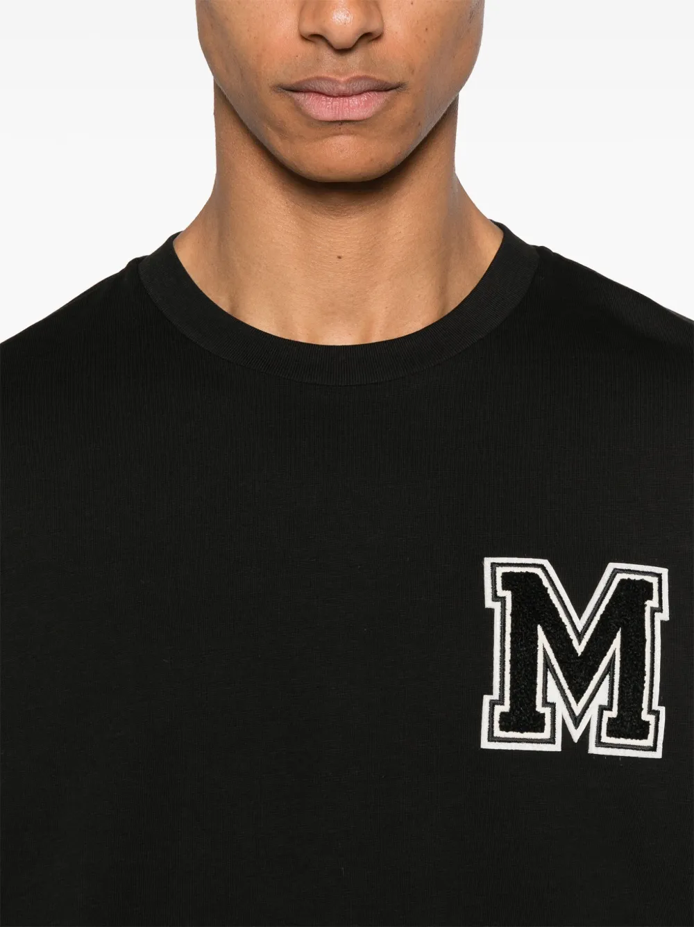Moncler T-shirt met M-borduurwerk Zwart