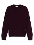 Moncler crew neck logo-patch sweater - Purple