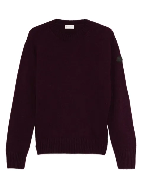Moncler crew neck logo-patch sweater