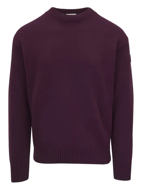 Moncler crew-neck logo-patch sweater