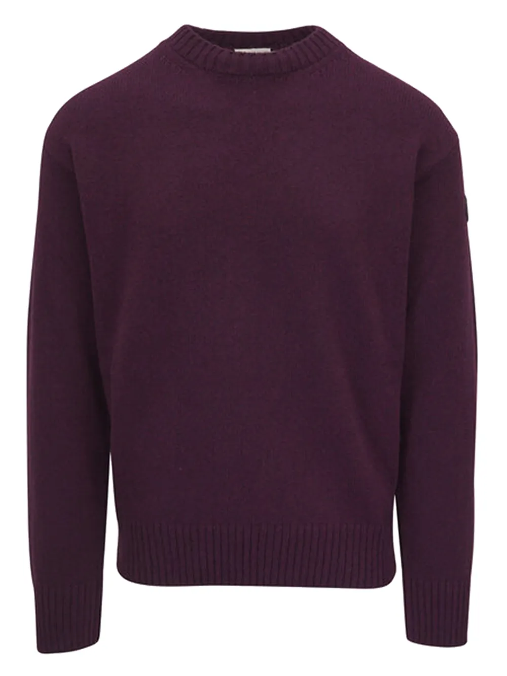 Moncler Suéter decote careca com patch de logo | Roxo | Image 1