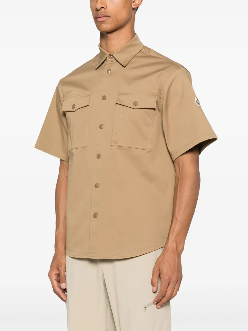 Moncler Overhemd met klepzak Bruin