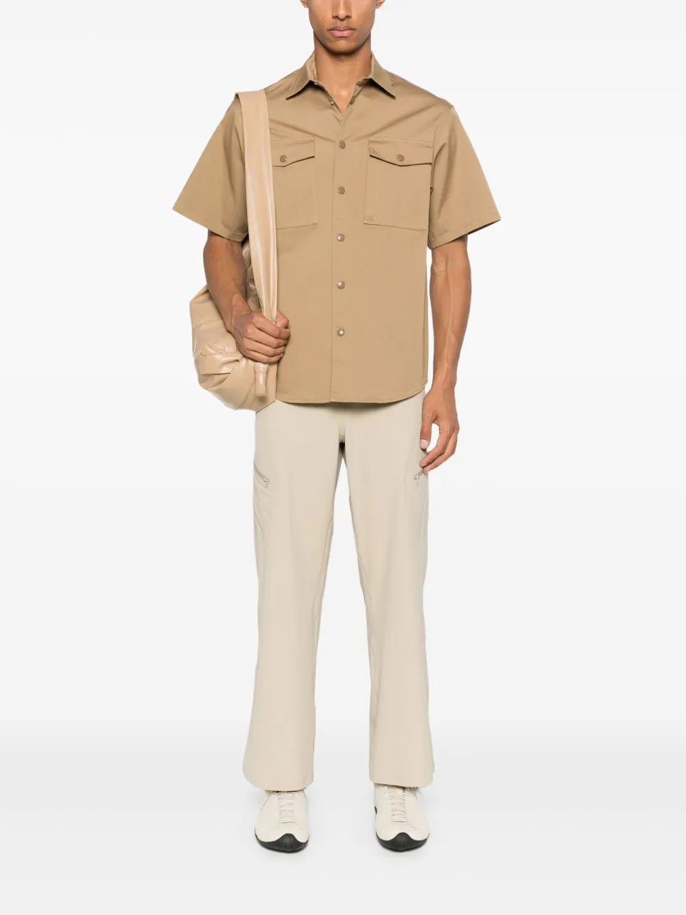 Moncler Overhemd met klepzak - Bruin
