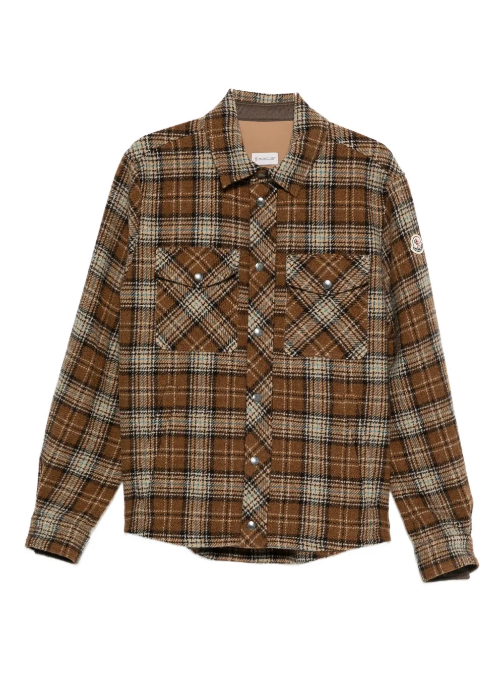 Moncler check pocket shirt | Brown | Image 1