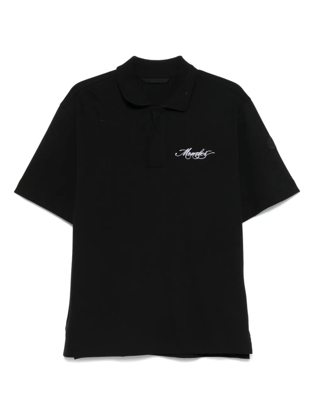 Moncler Poloshirt met geborduurd logo Grijs