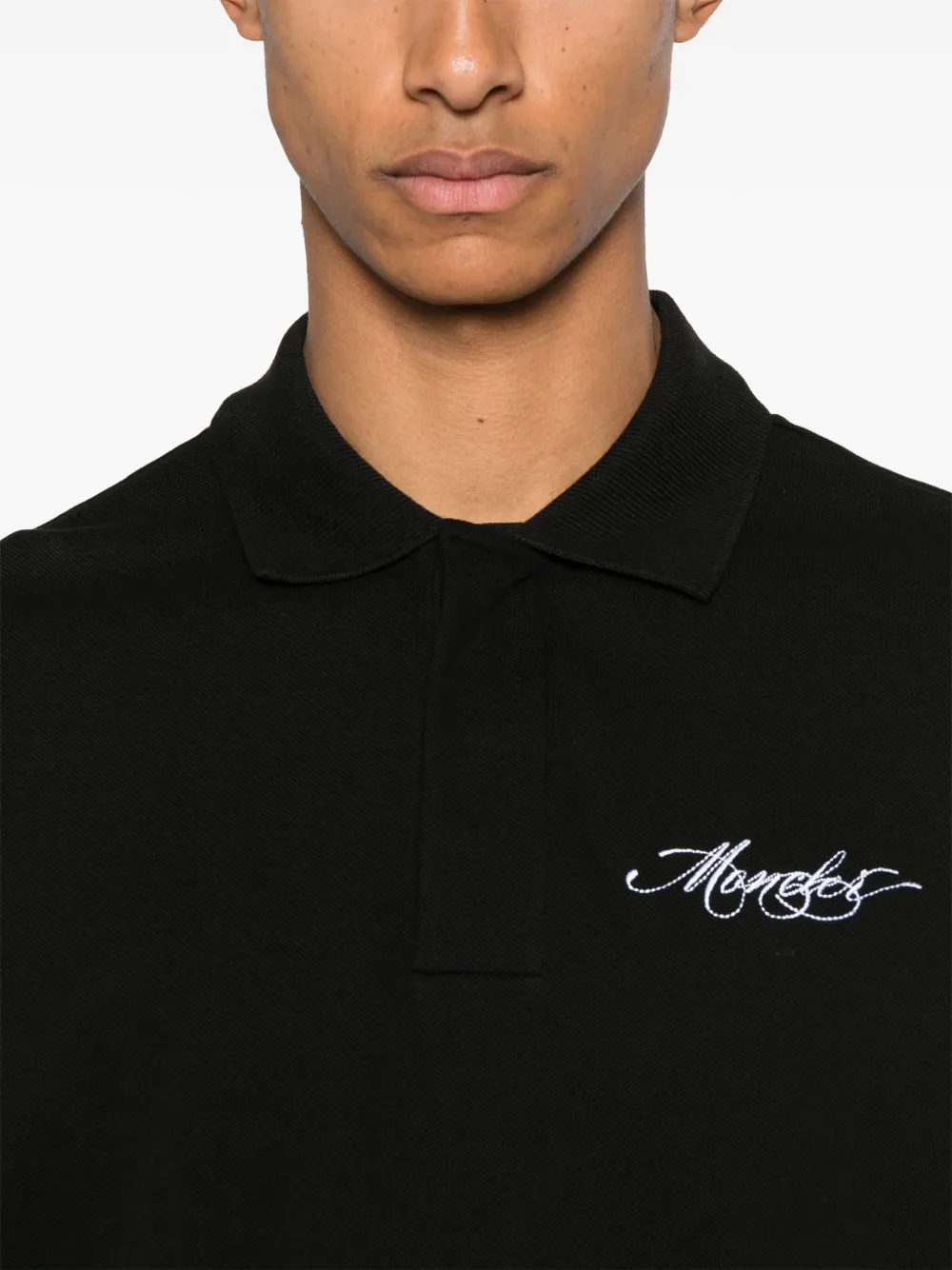 Moncler Poloshirt met geborduurd logo Grijs